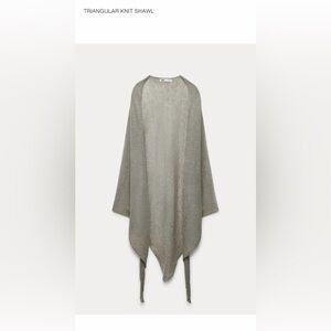 Zara Women's TRIANGULAR KNIT SHAWL